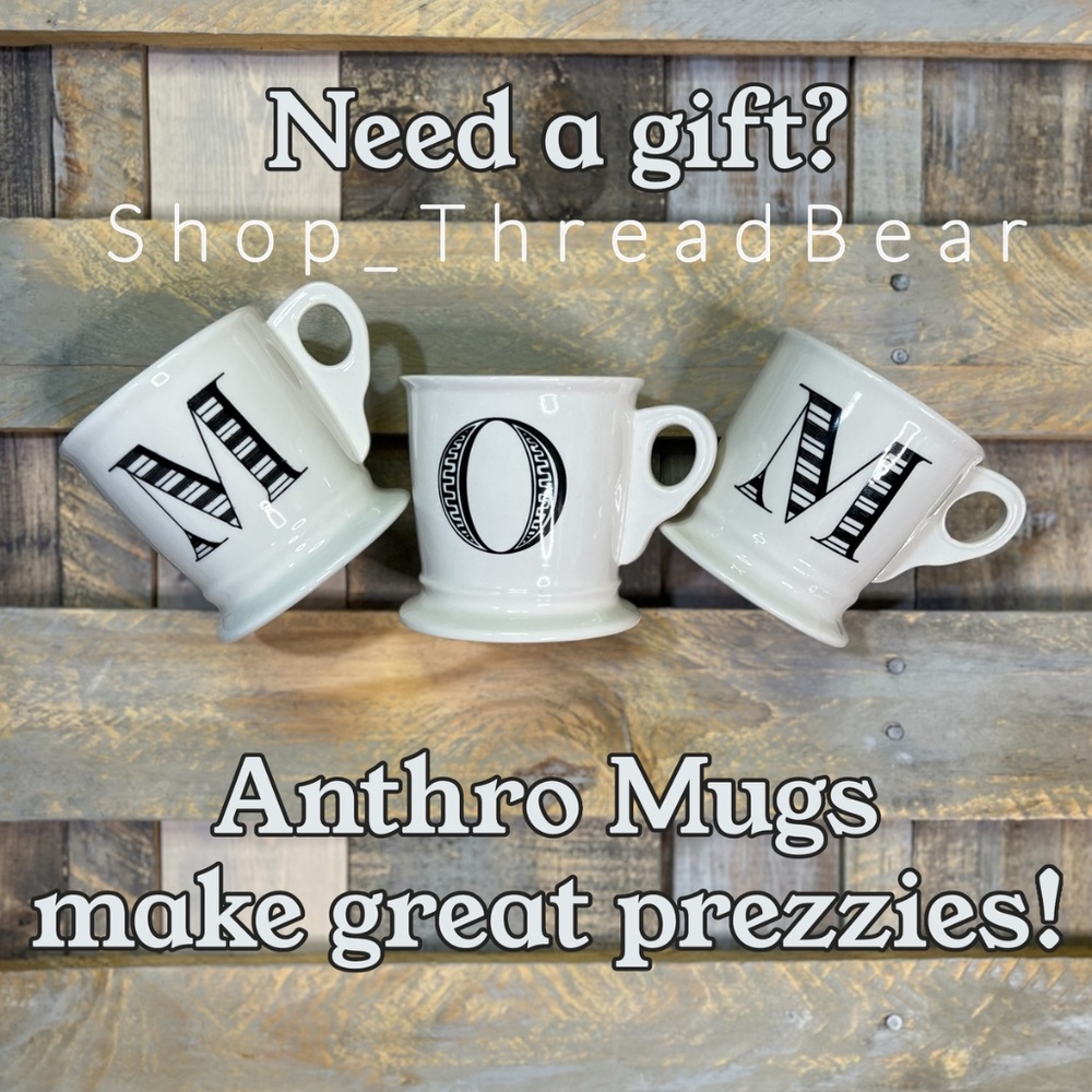 Classic "R" {Anthro} Initial Mug! EUC. Anthropologie Coffee + Tea Cup | Monogram - Picture 4 of 12